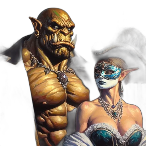 mask, jewelry, fantasy art, concept art transparent PNG cut-out