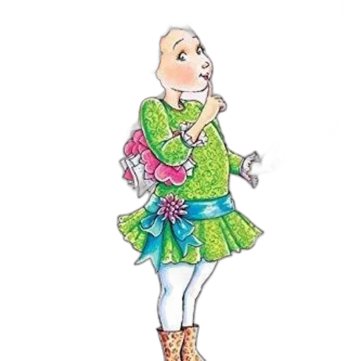 dress, jacket, flower, staff transparent PNG cut-out