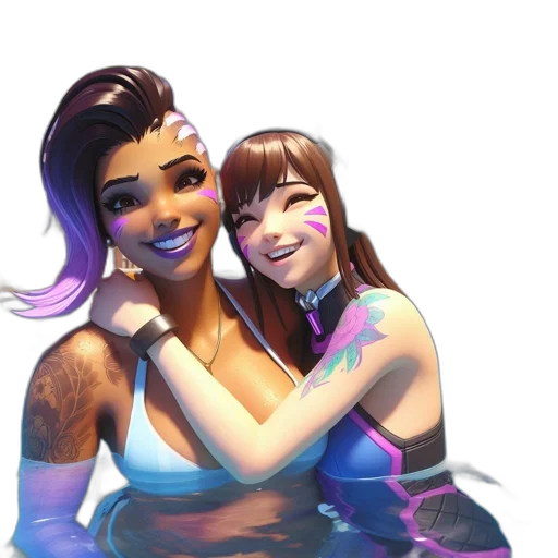 concept art, fantasy art, vaporwave, photorealistic transparent PNG cut-out