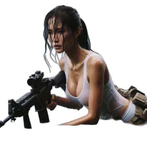 weapon, robot, concept art, photorealistic transparent PNG cut-out