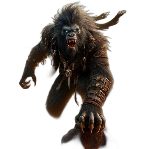 creature, animal, hair, staff transparent PNG cut-out