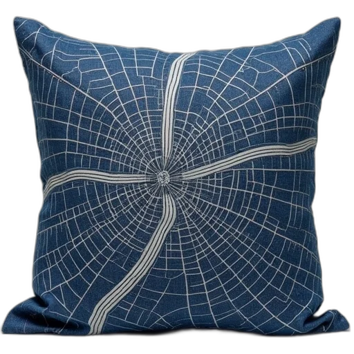 3d render, blue, city, map transparent PNG cut-out