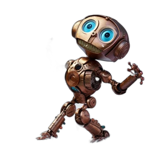robot, creature, weapon, staff transparent PNG cut-out