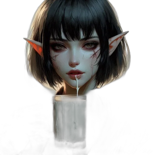 face, mask, staff, creature transparent PNG cut-out