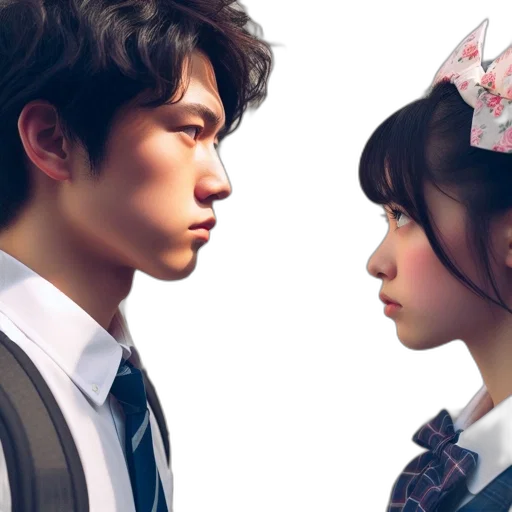 photorealistic, anime, concept art, city street transparent PNG cut-out