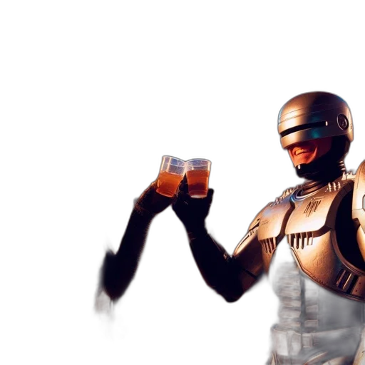robot, weapon, 3d render, concept art transparent PNG cut-out