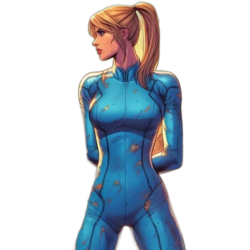 robot, dress, jacket, comic book art transparent PNG cut-out