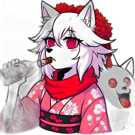 staff, flower, pixel art, anime transparent PNG cut-out