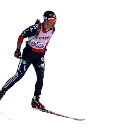 skier, blue, white, suit transparent PNG cut-out