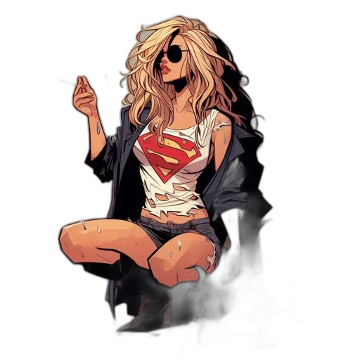 comic book art, concept art, cartoon, pixel art transparent PNG cut-out