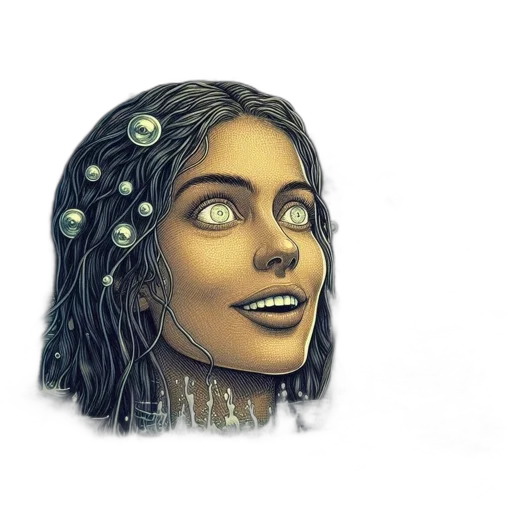 face, robot, concept art, comic book art transparent PNG cut-out