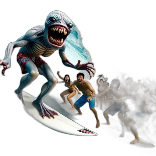creature, concept art, fantasy art, 3d render transparent PNG cut-out