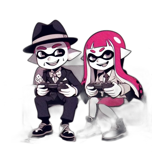 hat, jacket, mask, weapon transparent PNG cut-out