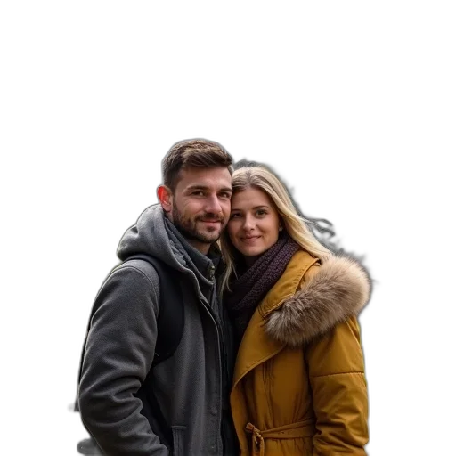 jacket, umbrella, face, shoes transparent PNG cut-out