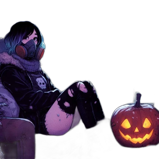 mask, jacket, creature, robot transparent PNG cut-out
