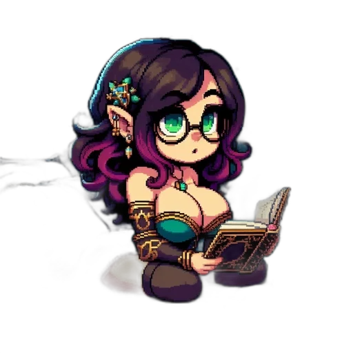 fantasy art, pixel art, concept art, cartoon transparent PNG cut-out