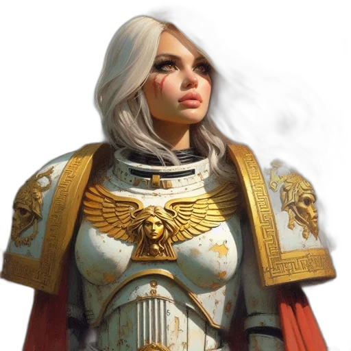face, staff, sword, fantasy art transparent PNG cut-out