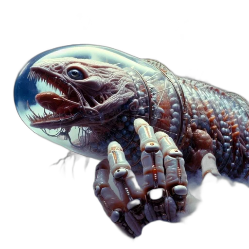 creature, dragon, animal, robot transparent PNG cut-out
