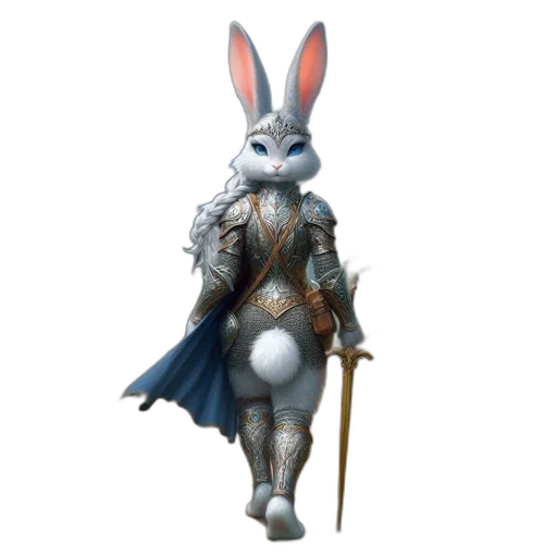 animal, staff, sword, fantasy art transparent PNG cut-out