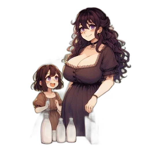 dress, bottle, staff, pixel art transparent PNG cut-out