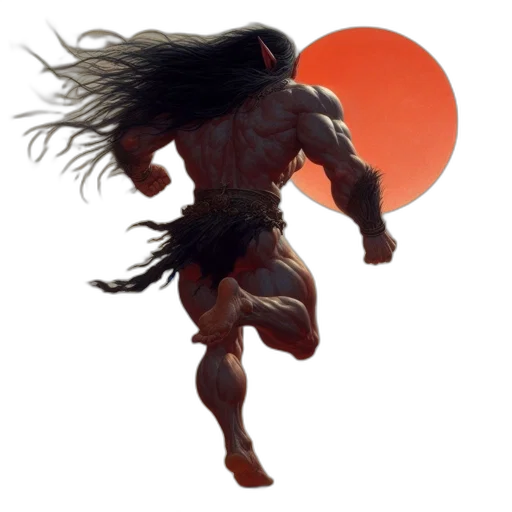 creature, hair, animal, fantasy art transparent PNG cut-out