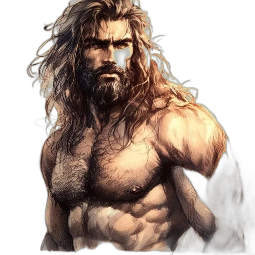 hair, fantasy art, comic book art, concept art transparent PNG cut-out