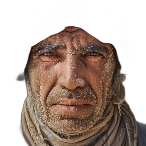face, mask, hat, staff transparent PNG cut-out