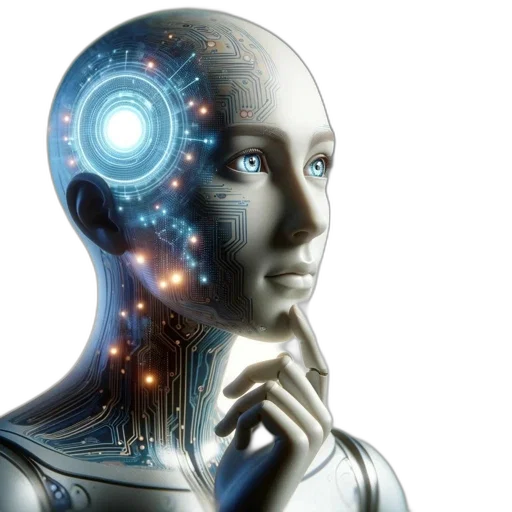 robot, face, cyberpunk, concept art transparent PNG cut-out