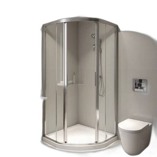 furniture, 3d render, quadrant, shower transparent PNG cut-out