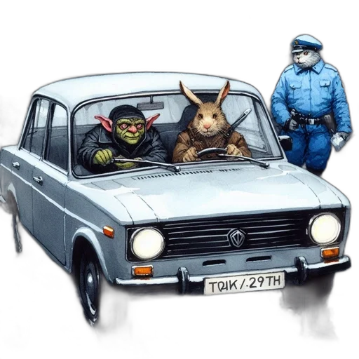 car, animal, mask, concept art transparent PNG cut-out