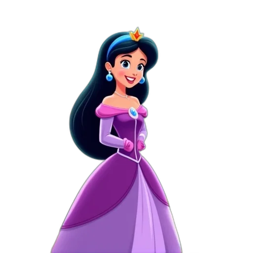 dress, crown, jewelry, staff transparent PNG cut-out