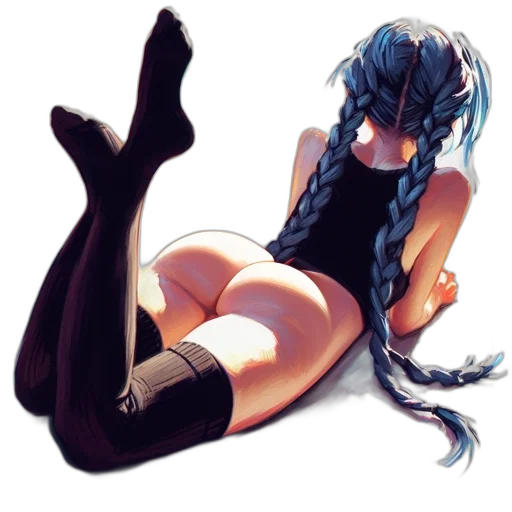 dress, hair, anime, pixel art transparent PNG cut-out