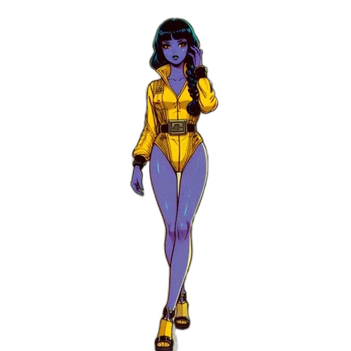 dress, concept art, comic book art, pixel art transparent PNG cut-out