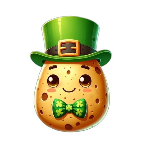 hat, food, 3d render, pixel art transparent PNG cut-out