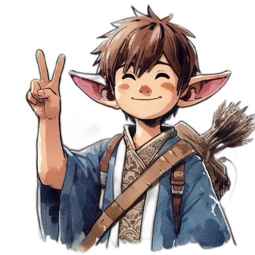 staff, watercolor, fantasy art, concept art transparent PNG cut-out