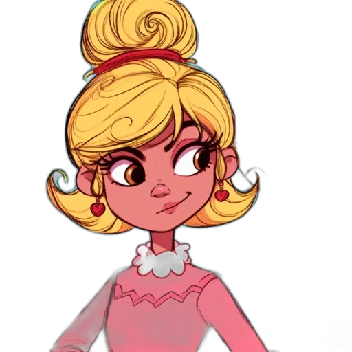 dress, crown, staff, hair transparent PNG cut-out