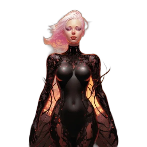 dress, robot, concept art, fantasy art transparent PNG cut-out
