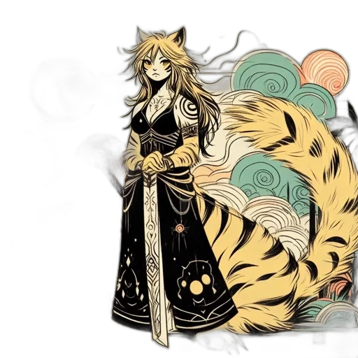 fantasy art, concept art, anime, pixel art transparent PNG cut-out