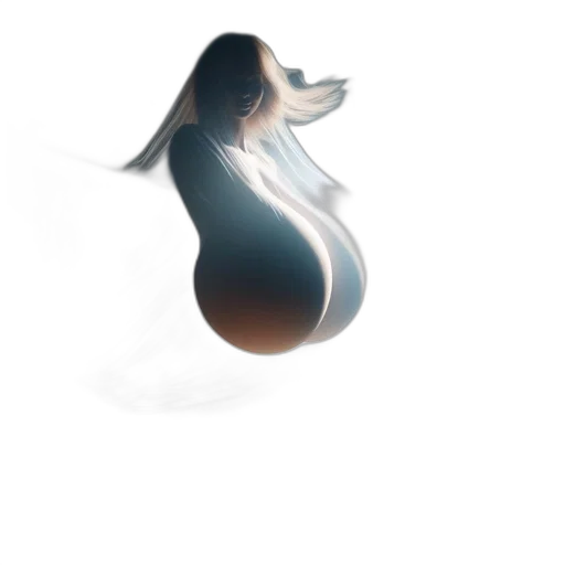 hair, staff, dress, mask transparent PNG cut-out