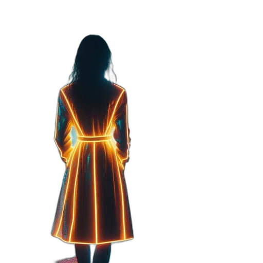 dress, jacket, robot, staff transparent PNG cut-out