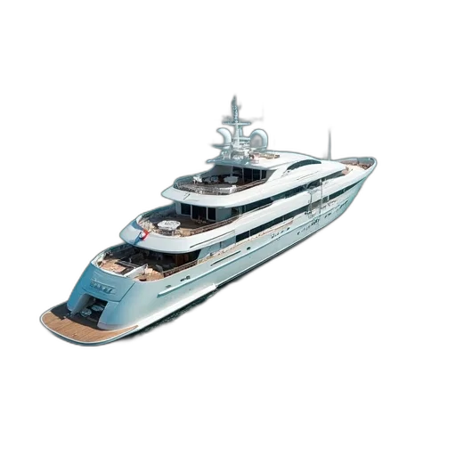 3d render, photorealistic, luxury, ship transparent PNG cut-out