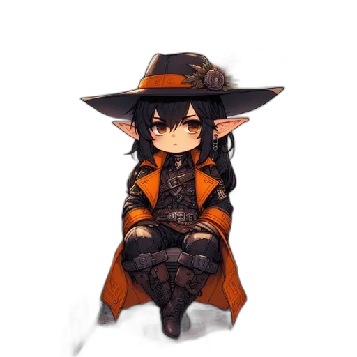 hat, staff, dragon, creature transparent PNG cut-out