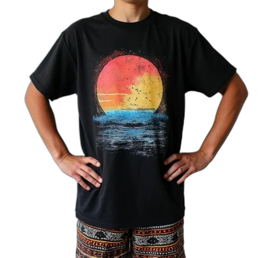 vaporwave, sunset, outer space, dark transparent PNG cut-out