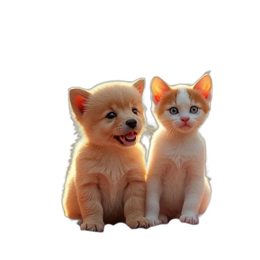 animal, staff, 3d render, photorealistic transparent PNG cut-out