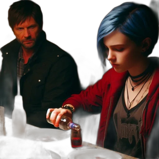 bottle, jacket, concept art, cyberpunk transparent PNG cut-out
