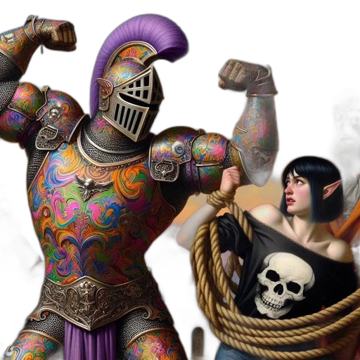 concept art, fantasy art, 3d render, comic book art transparent PNG cut-out