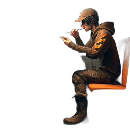 furniture, jacket, staff, weapon transparent PNG cut-out