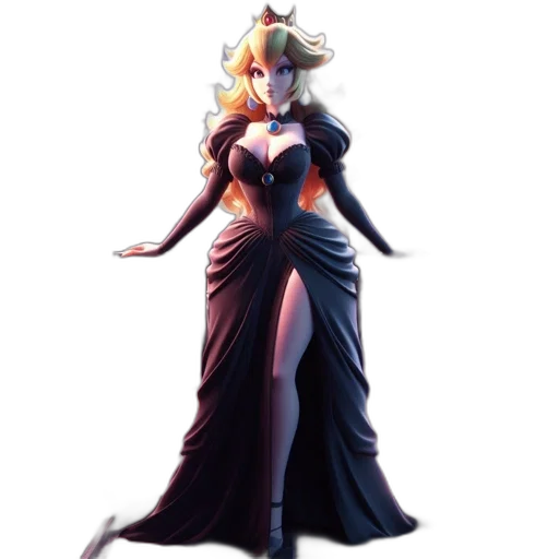 dress, crown, staff, concept art transparent PNG cut-out