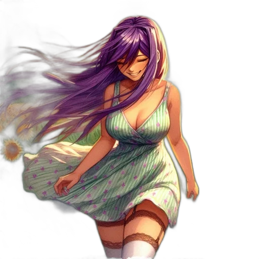 dress, hair, fantasy art, anime transparent PNG cut-out