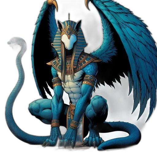 dragon, staff, creature, animal transparent PNG cut-out